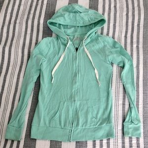 Super Soft Make + Model Zip Up Hoodie. Size XS.
